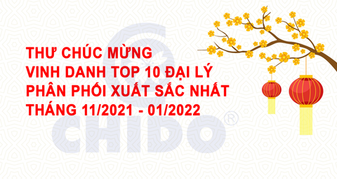 CHIDO Việt Nam vinh danh top 10 Đại Lý phân phối xuất sắc nhất
