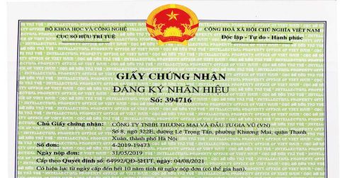CHIDO chính thức nhận giấy đăng kí nhãn hiệu từ Cục Sở Hữu Trí Tuệ Việt Nam