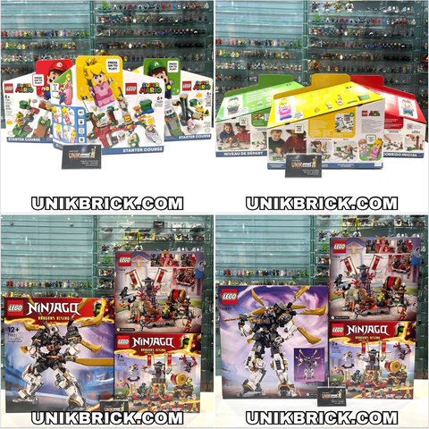 LEGO 2024 mới nhất Ninjago 71821, 71818 và LEGO Super Mario 71360, 71403, 71387 nấm lùn dễ thương