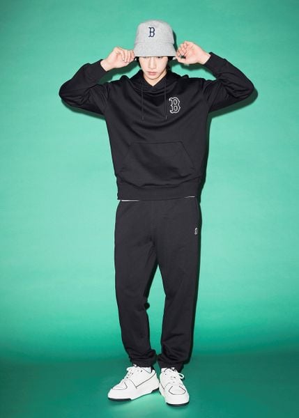 ☆MLB Korea☆ Basic Climbing Big Logo Overfit Man to Man BOS Áo Sweater MLB Korea - Checkerboard BOSTON REDSOX