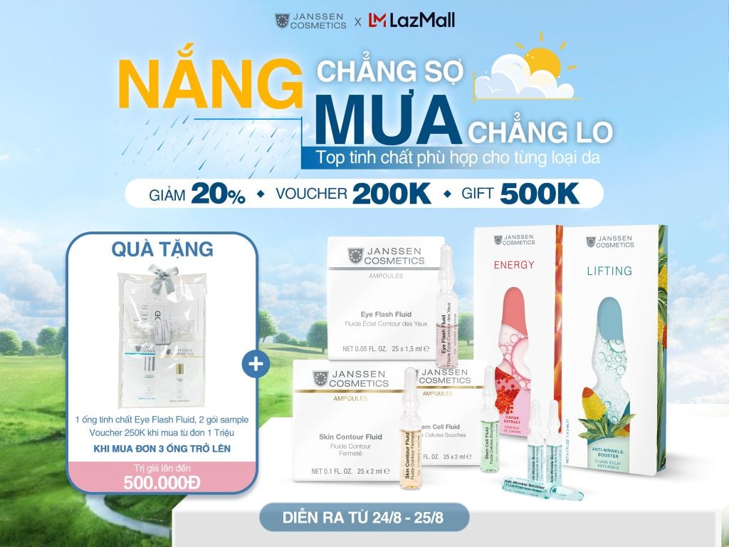 NẮNG CHẲNG SỢ - MƯA CHẲNG LO CÙNG JANSSEN COSMETICS