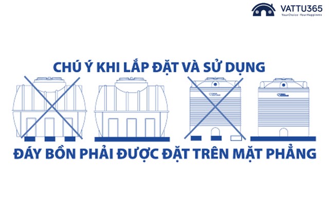 Cần lưu ý điều gì khi sử dụng và lắp đặt bồn Đại Thành?