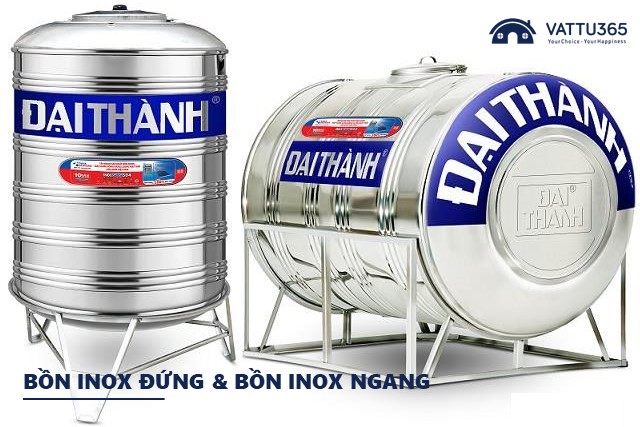 Phân loại bồn đựng nước Inox trên thị trường