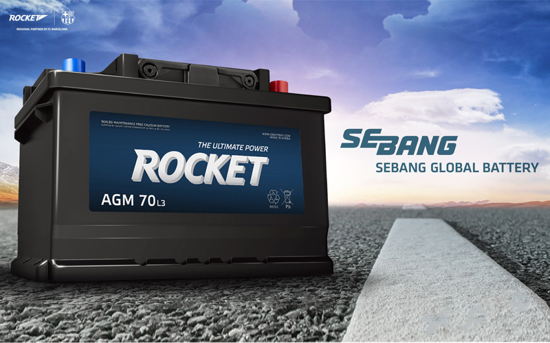Ắc quy AGM Rocket L5 (LN5, AGM70) 12V 70Ah Sebang Global Battery sản xuất