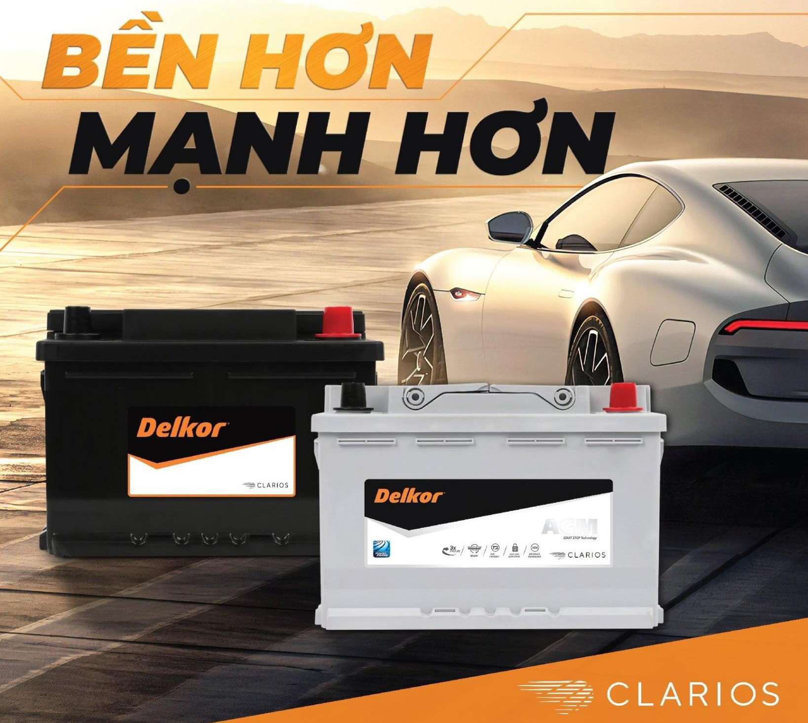 Ắc quy Delkor mạnh mẽ, bền bỉ hơn