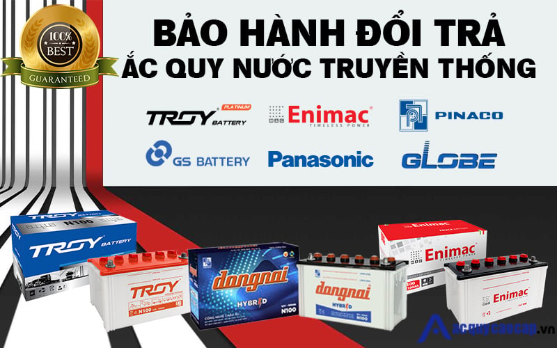 Bảo hành, đổi trả ắc quy nước truyền thống