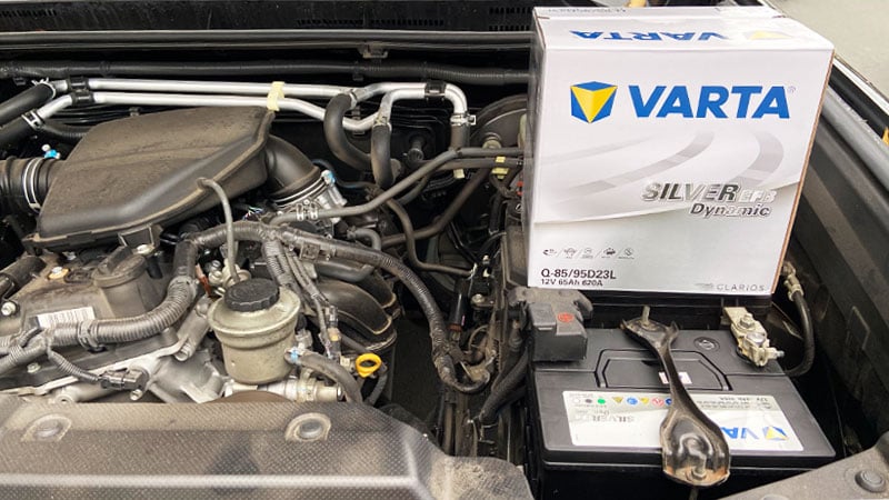 Ắc quy EFB Varta Q-85/95D23L 12V 65Ah lắp đặt xe Start/Sop, iStop Mazda