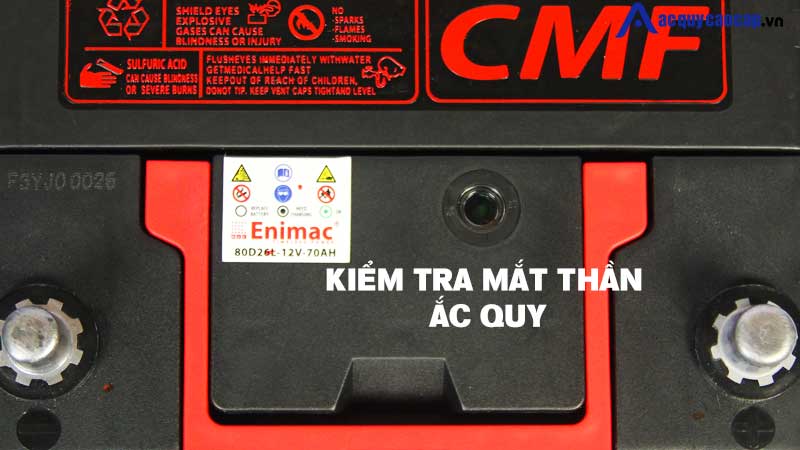 Kiểm tra màu sắc mắt thần bình ắc quy