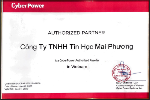 Công Ty TNHH Tin Học Mai Phương Được CyberPower Chứng Nhận Đối Tác Ủy Quyền, Mở Ra Kỷ Nguyên Mới Về Giải Pháp Nguồn