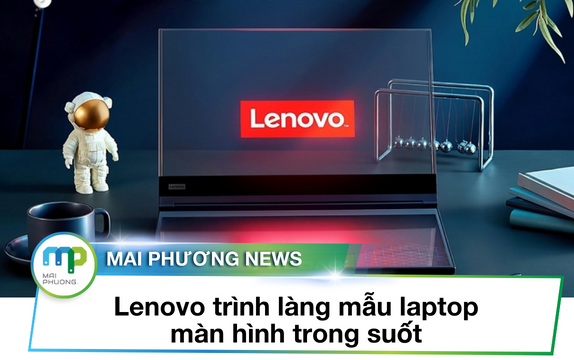 Lenovo trình làng mẫu laptop màn hình trong suốt