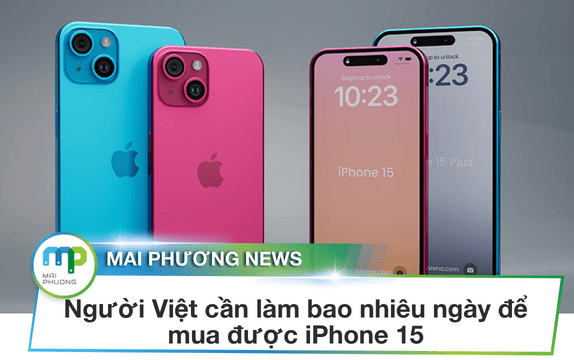 Người Việt cần làm bao nhiêu ngày để mua được iPhone 15