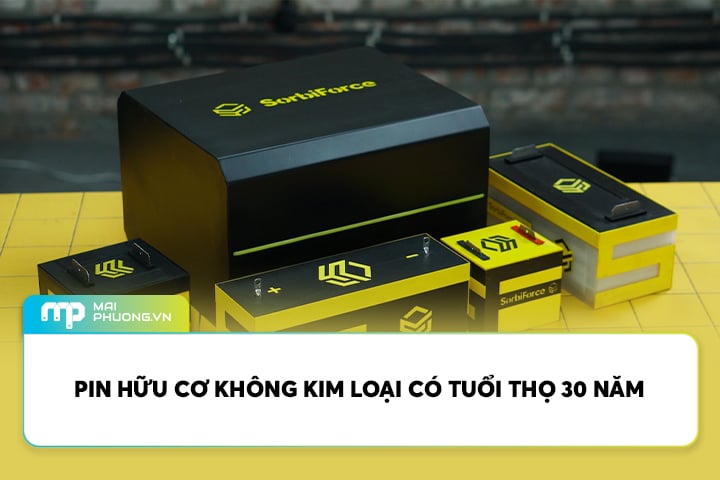 Pin Hữu Cơ Không Kim Loại Có Tuổi Thọ 30 Năm