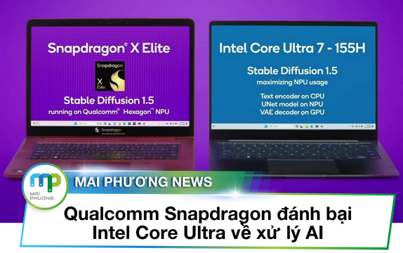 Qualcomm Snapdragon đánh bại Intel Core Ultra về xử lý AI