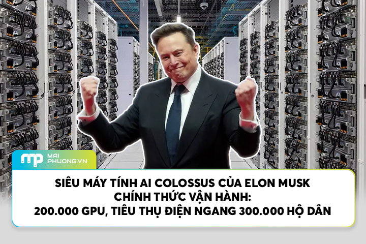 Siêu Máy Tính AI Colossus Của Elon Musk Chính Thức Vận Hành