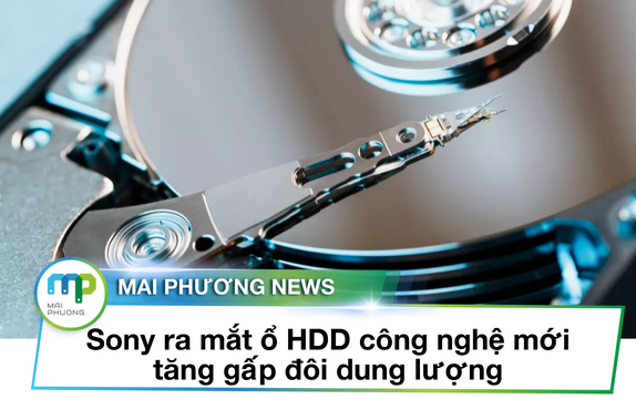 Sony ra mắt ổ HDD công nghệ mới tăng gấp đôi dung lượng