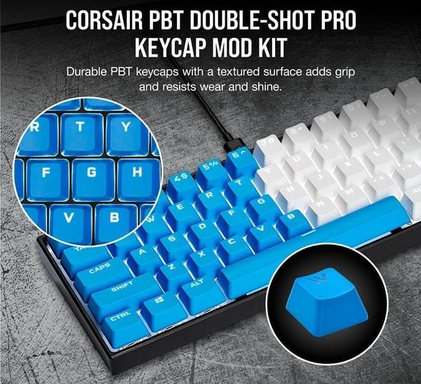 Corsair Keycap PBT Double-Shot PRO ELGATO Blue CH-9911030-NA