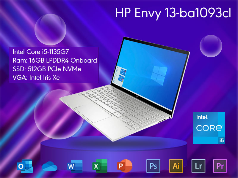 Laptop Hp Envy 13 Ba1093cl I5 1135g7 16gb 512gb Ssd 133fhd Win1