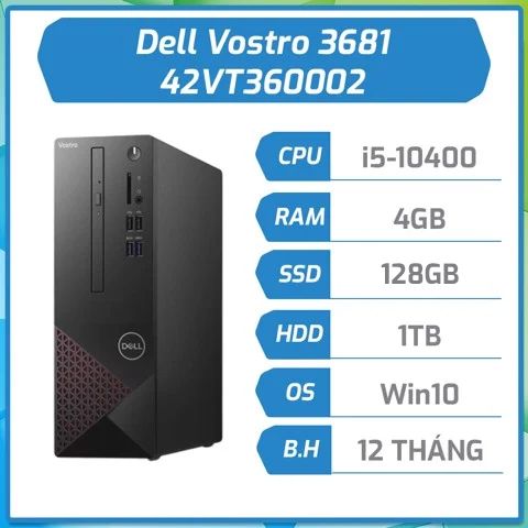 Desktop Vostro 3681 I5 Dell Vostro 3681(i5-10400/4GB/128GB+1TB