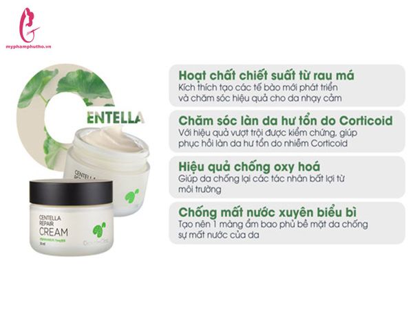 công dụng Kem Dưỡng Rau Má Goodndoc Centella Repair Cream