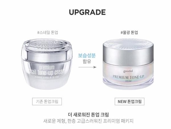Kem dưỡng trắng da Ốc Sên Goodal Premium Snail Tone-Up Cream Hàn Quốc Mẫu Mới 2020