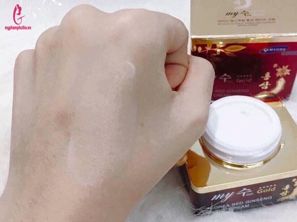 cách dùng Kem sâm My Gold Korea Red Ginseng White Cream