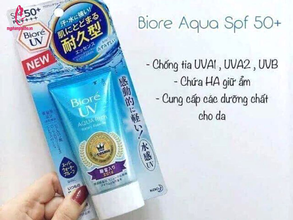 công dụng Kem chống nắng Biore UV Aqua Rich Watery Essence SPF 50+/ PA+++