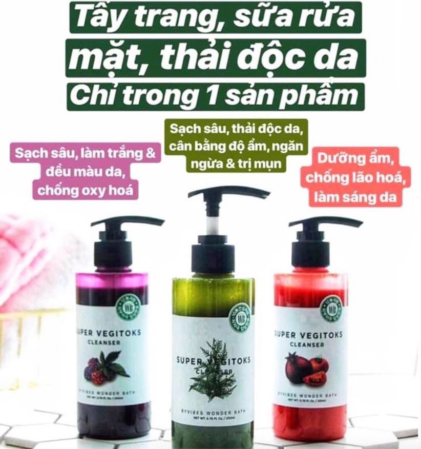 Công dụng Sữa Rửa Mặt Rau Củ Super Vegitoks Cleanser