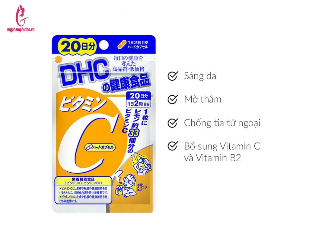 công dụng Viên Uống Trắng Da Vitamin C DHC Nhật Bản