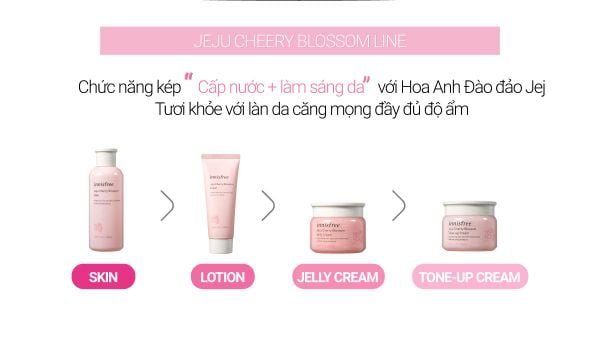 Bộ set dưỡng trắng da Innisfree Jeju Cherry Blossom Cream Set 4 món –  myphamphutho.vn