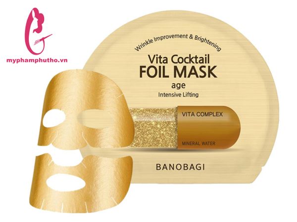 Mặt Nạ Giấy Vita Cocktail Age Foil Mask Banobagi