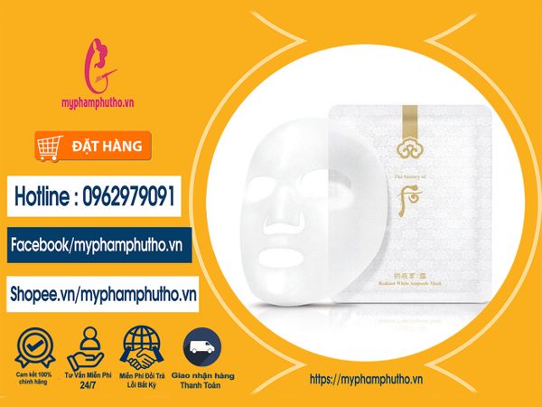 Mặt nạ trắng da cao cấp Radiant White Amploule Mask WHOO