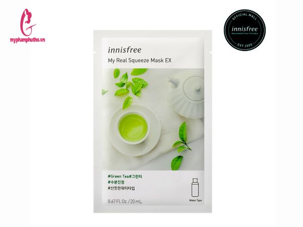 Mặt Nạ Giấy Innisfree My Real Squeeze Mask Tea Tree ( Vị Trà Xanh )