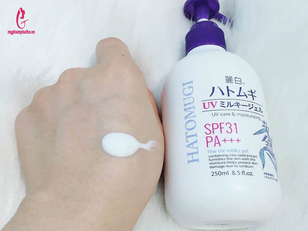 thành phần Sữa dưỡng thể Body chống nắng Hatomugi UV Milky Gel Naturie Nhật Bản