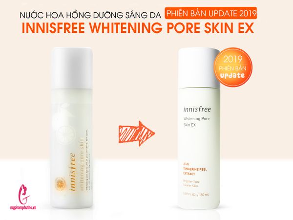 Nước Hoa Hồng Dưỡng Sáng Da Innisfree Whitening Pore Skin Ex 150ml 