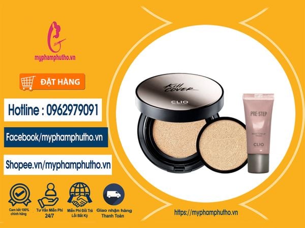 Set Phấn Nước Clio Kill Cover Founwear Cushion XP Primer Set ( Hộp phấn + lõi phụ + kem lót) Mua ở Đâu