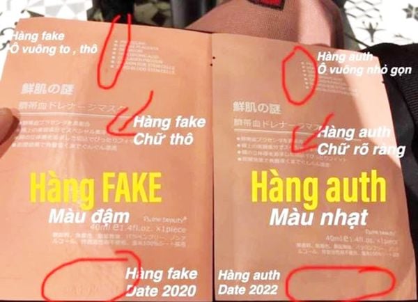 phân biệt mặt nạ nhau thai cừu thật giả fake auth