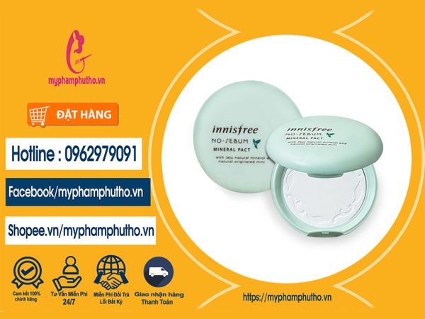 Phấn nén kiềm dầu Mineral Pact Innisfree