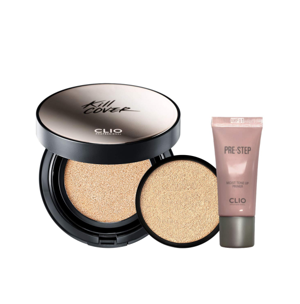 Set Phấn Nước Clio Kill Cover Founwear Cushion XP Primer Set