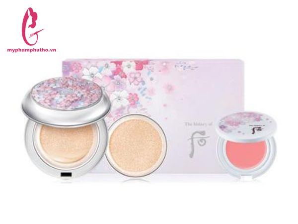 Set Phấn Nước Whoo Radiant White Moiture Cushion Foundation