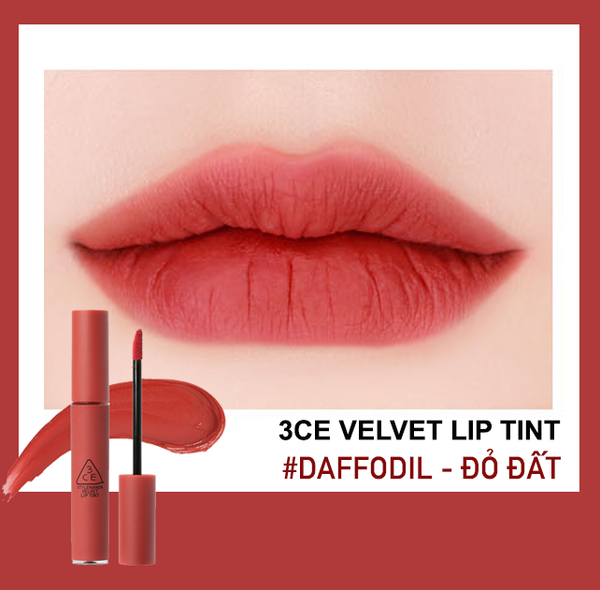 lên môi màu son 3ce velvet lip tint daffodil