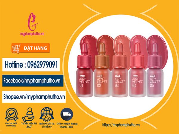 Son Kem Lì Peripera Ink Airy Velvet Tint [ Full Bảng Màu ] Mua Ở Đâu