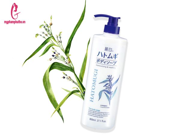 cộng dụng Sữa tắm dưỡng ẩm trắng da Ý Dĩ Hatomugi Naturie