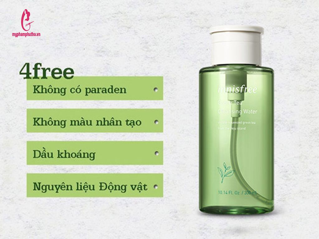 thành phần Nước Tẩy Trang Innisfree Green Tea Cleansing Water