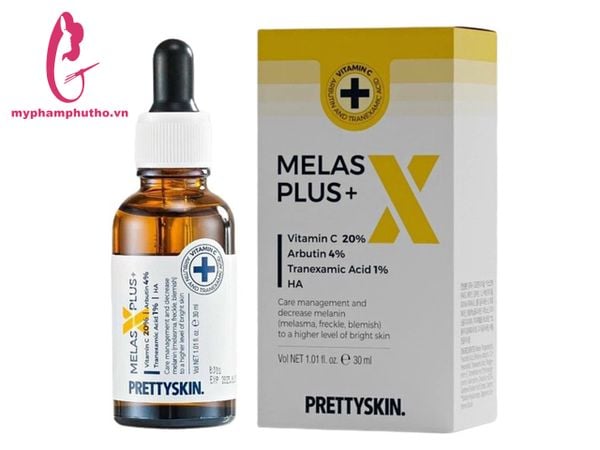 Tinh chất trị nám Trắng da Melas X Plus + PrettySkin Mua ở Đâu