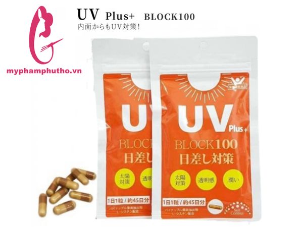 Viên Uống Chống nắng UV Plus+ Block100 45 ngày  Nhật Bản