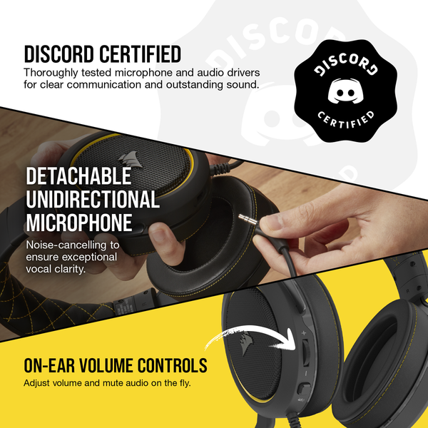 Tai nghe Corsair HS60 Pro Surround 7.1 Yellow (CA-9011214-AP)