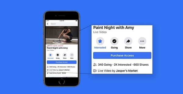 Facebook sẽ cho phép việc tính phí các sự kiện Livestream!