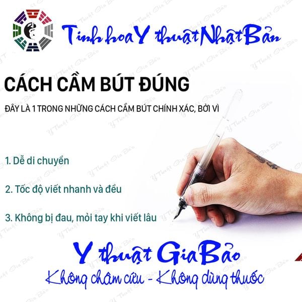 cách cầm bút đúng vừa viết nhanh, không đau vai, không đau tay