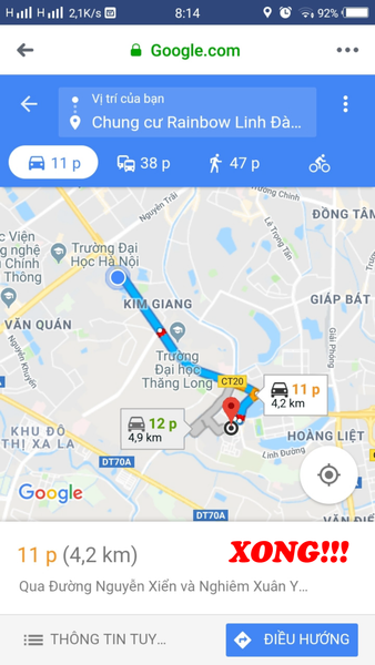 Chỉ đường đến cơ sở mới trên Google Maps