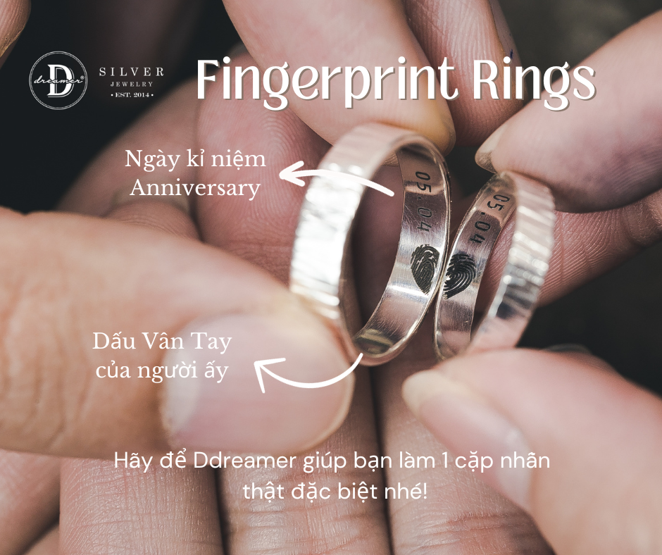 Khắc Dâu Vân Tay Lên Nhẫn - Fingerprint Jewelry - Dịch Vụ Đặc Biệt Tại Ddreamer Jewelry
